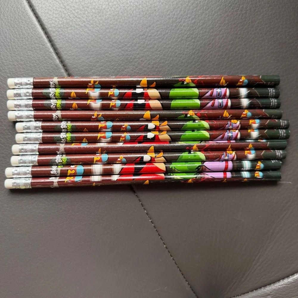 Angry Birds SET Pencils Valentine Cards Temporary Tattoos Video Game Merchandise
